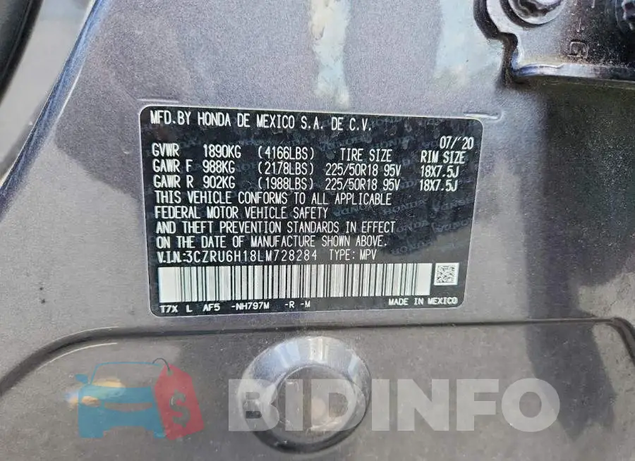 3CZRU6H18LM728284 Photo# 13