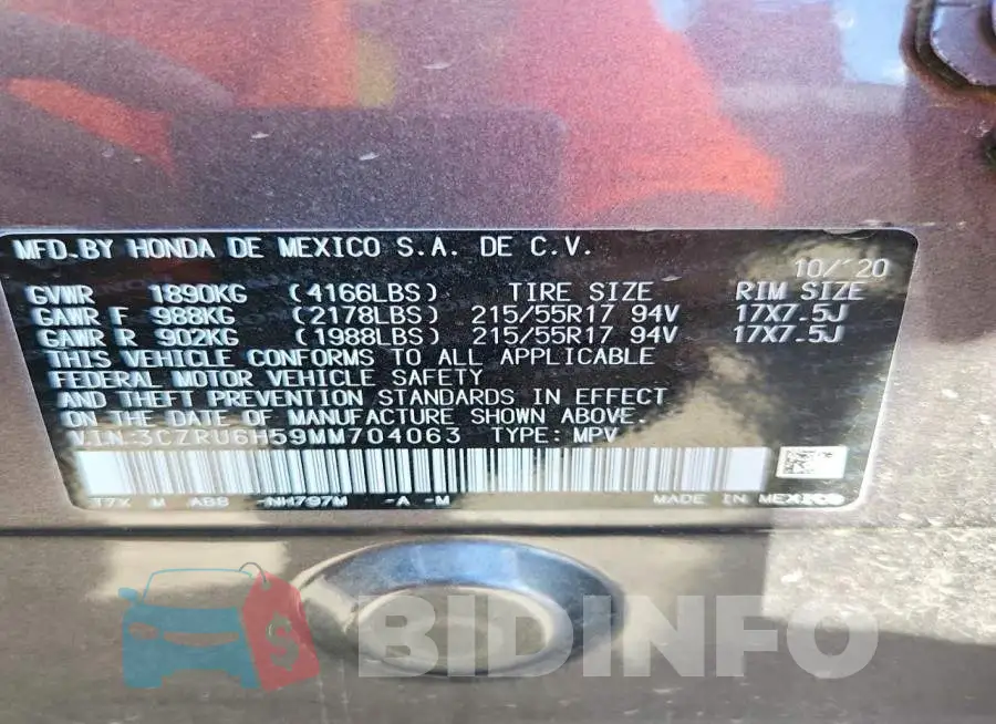 3CZRU6H59MM704063 Photo# 13