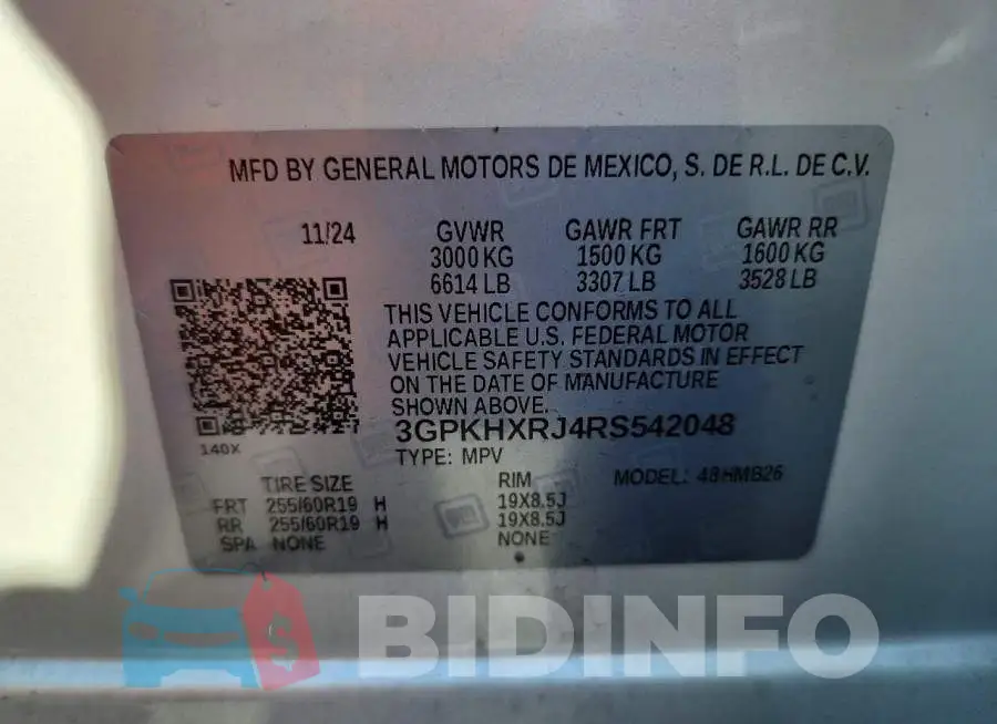 3GPKHXRJ4RS542048 Photo# 13
