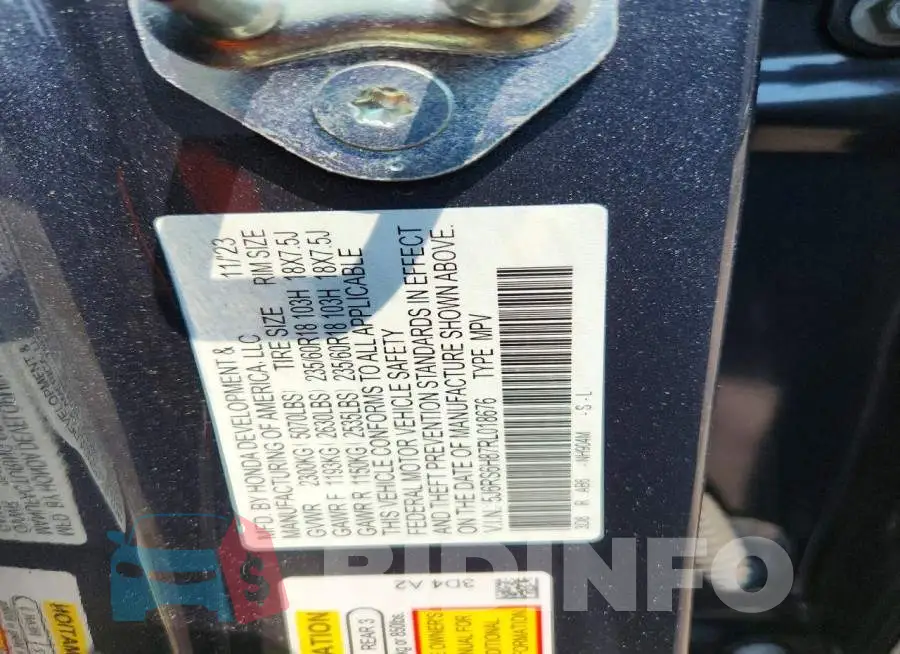 5J6RS6H87RL018676 Photo# 12