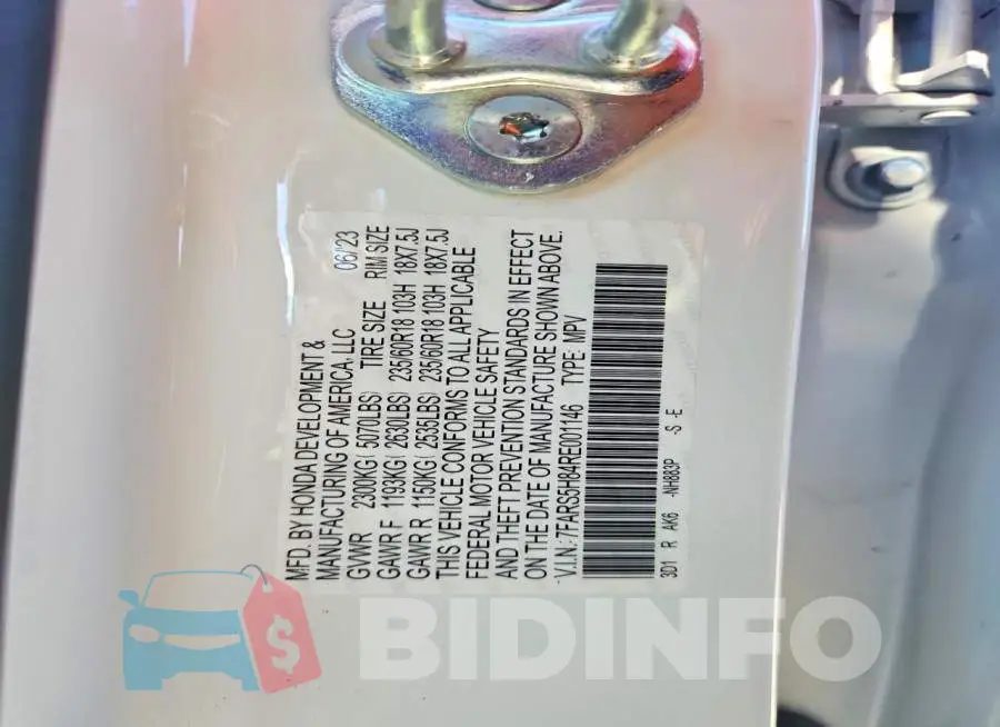 7FARS5H84RE001146 Photo# 12