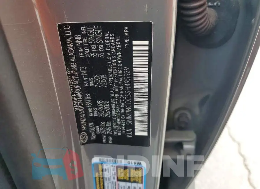5NMJBCDE5SH495529 Photo# 13