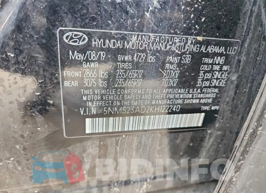 5NMS23AD2KH122240 Photo# 13