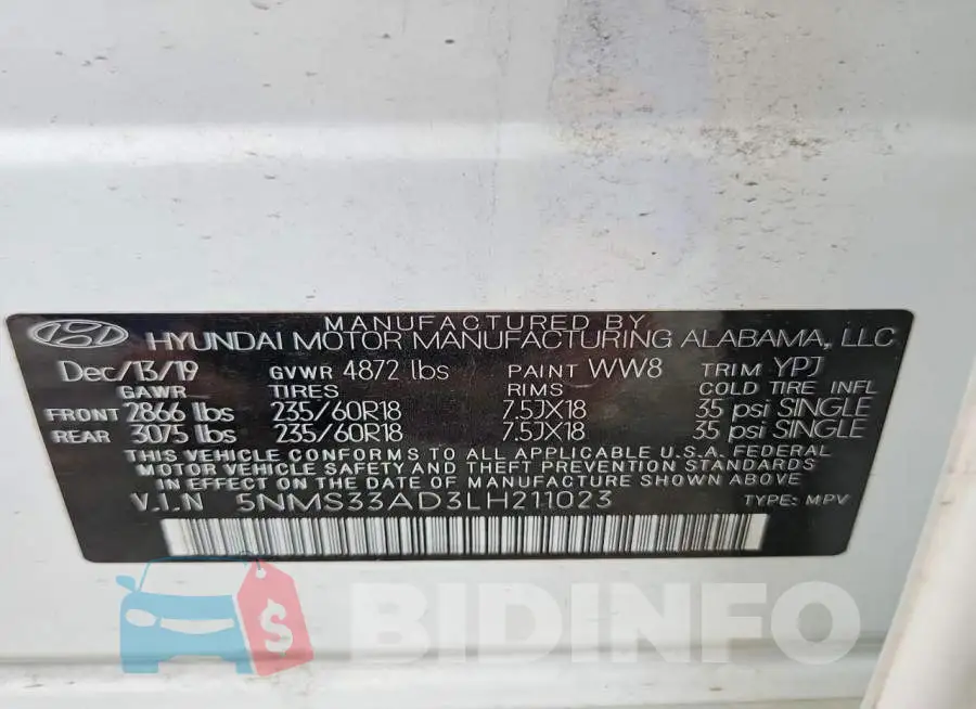 5NMS33AD3LH211023 Photo# 14