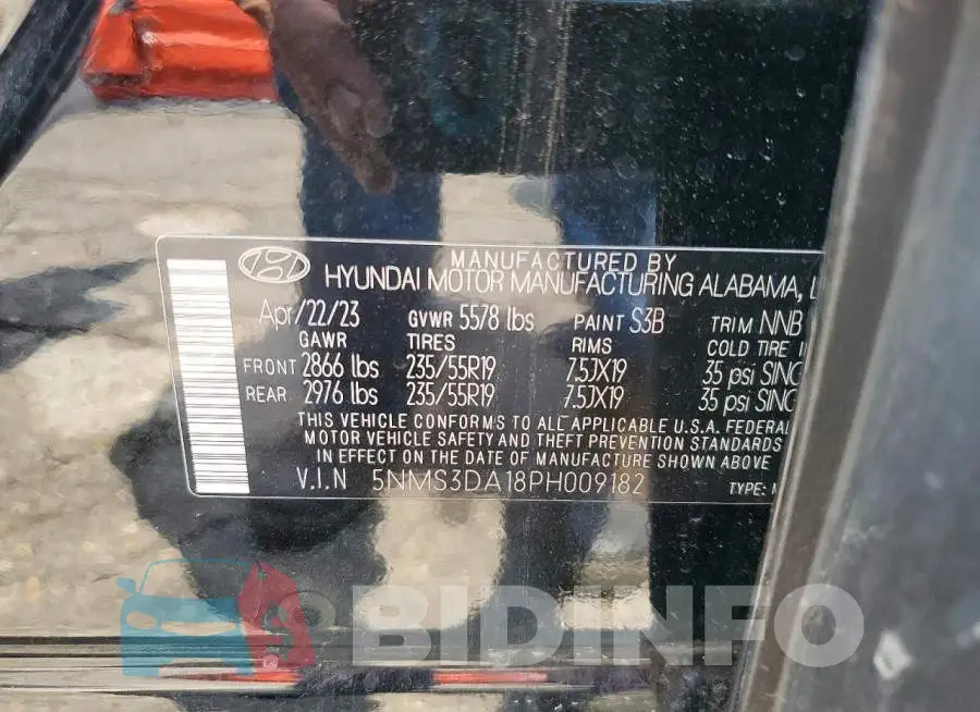 5NMS3DA18PH009182 Photo# 13