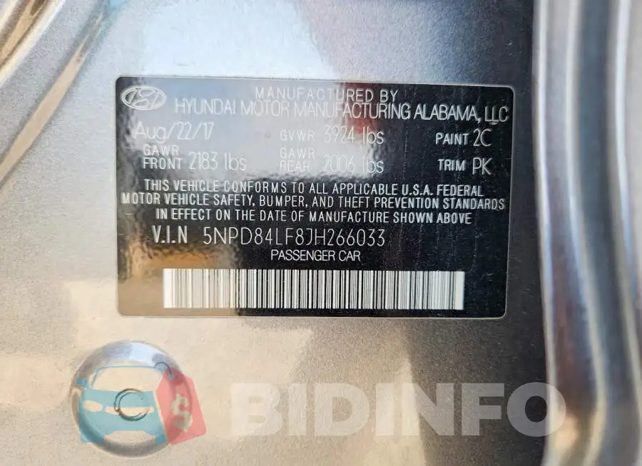 5NPD84LF8JH266033 Photo# 13