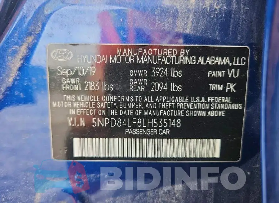 5NPD84LF8LH535148 Photo# 12