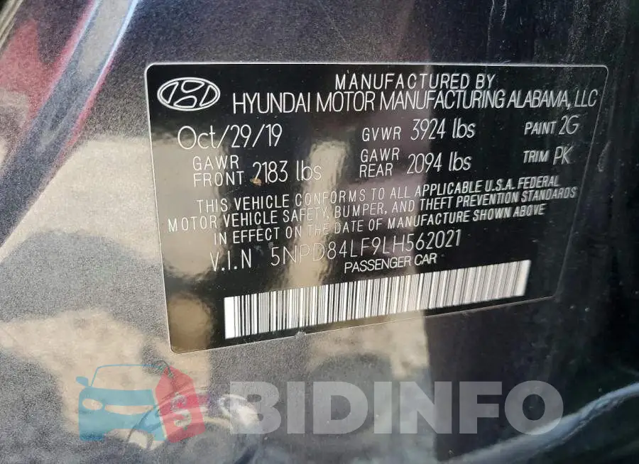 5NPD84LF9LH562021 Photo# 12