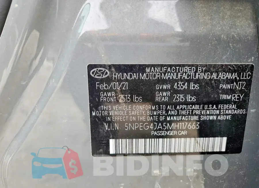 5NPEG4JA5MH117663 Photo# 12
