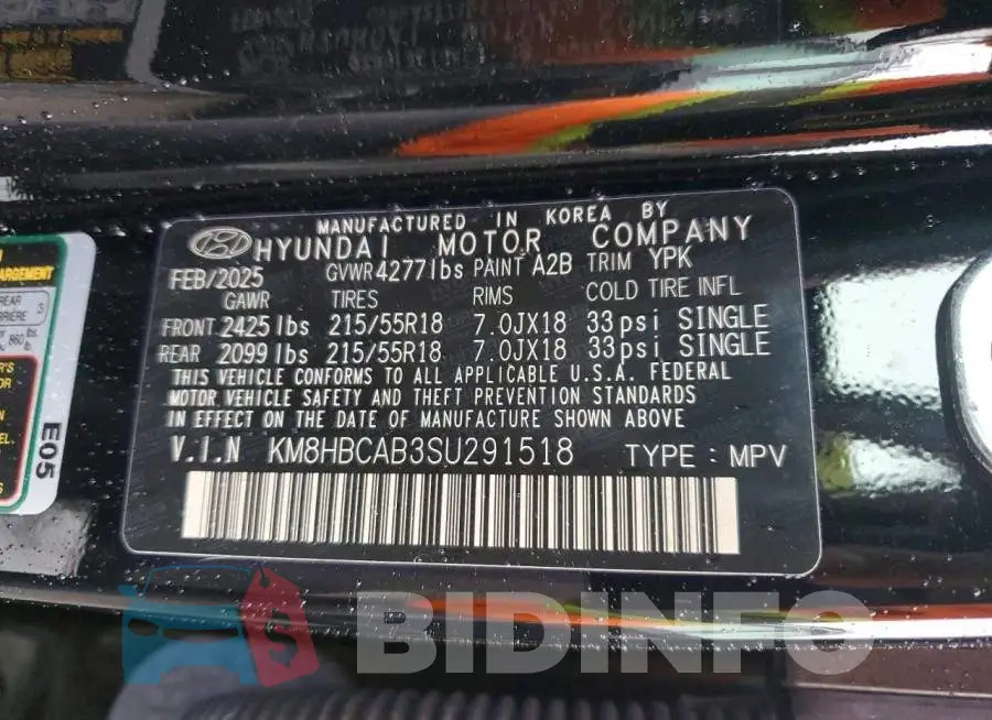 KM8HBCAB3SU291518 Photo# 14