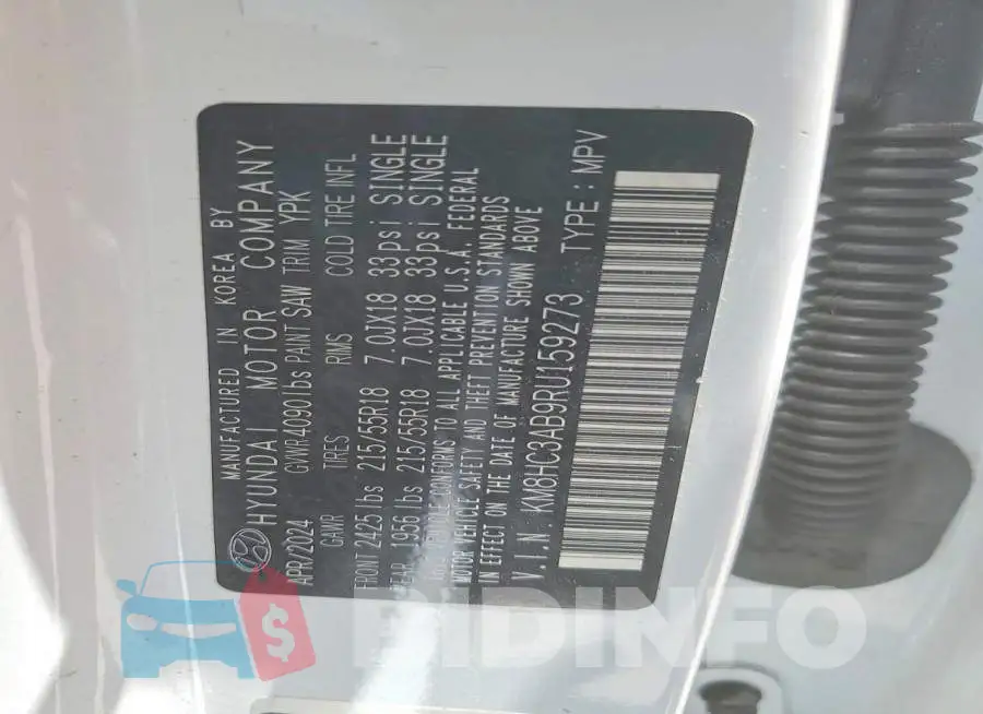 KM8HC3AB9RU159273 Photo# 13