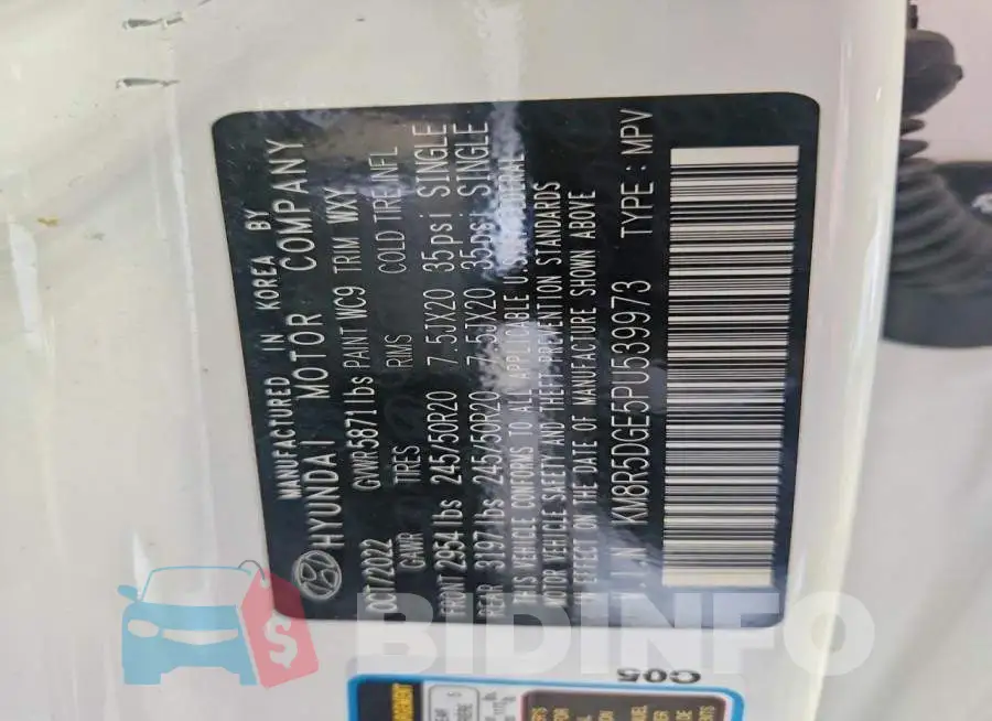 KM8R5DGE5PU539973 Photo# 14
