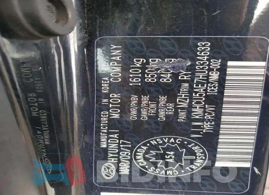 KMHCU5AE7HU334633 Photo# 12