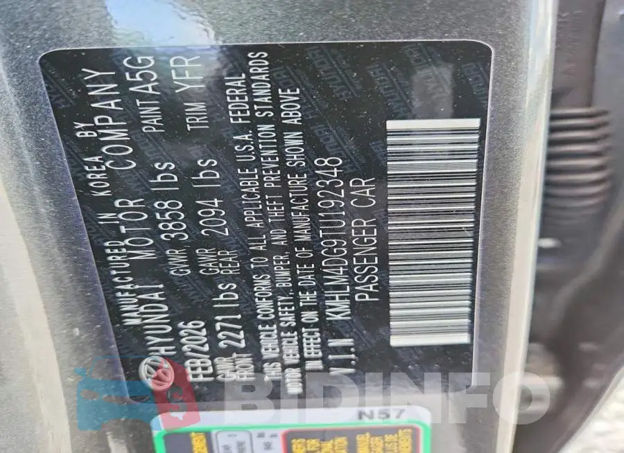 KMHLM4DG9TU192348 Photo# 12