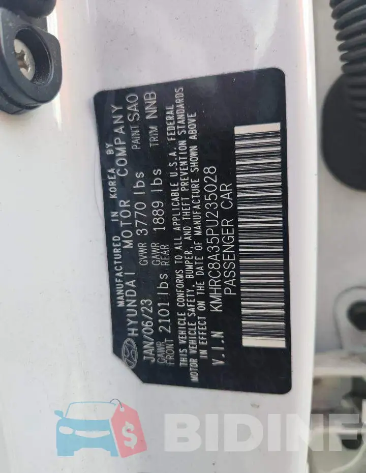 KMHRC8A35PU235028 Photo# 14