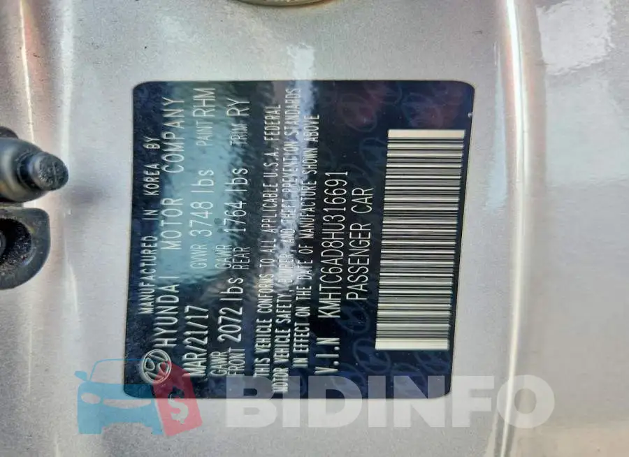 KMHTC6AD8HU316691 Photo# 12