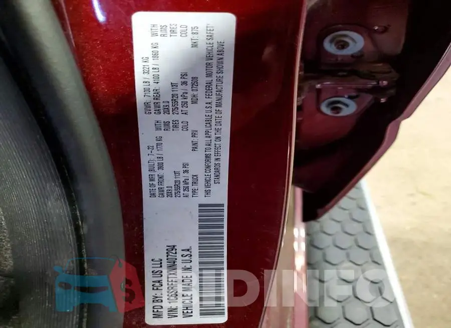 1C6SRFFTXNN407294 Photo# 12