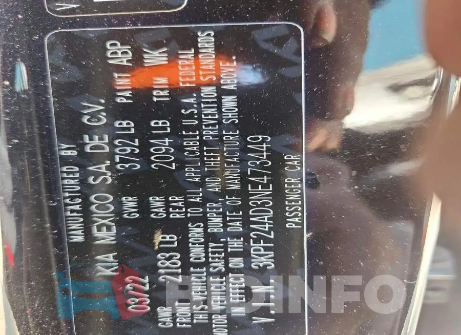 3KPF24AD3NE473449 Photo# 12