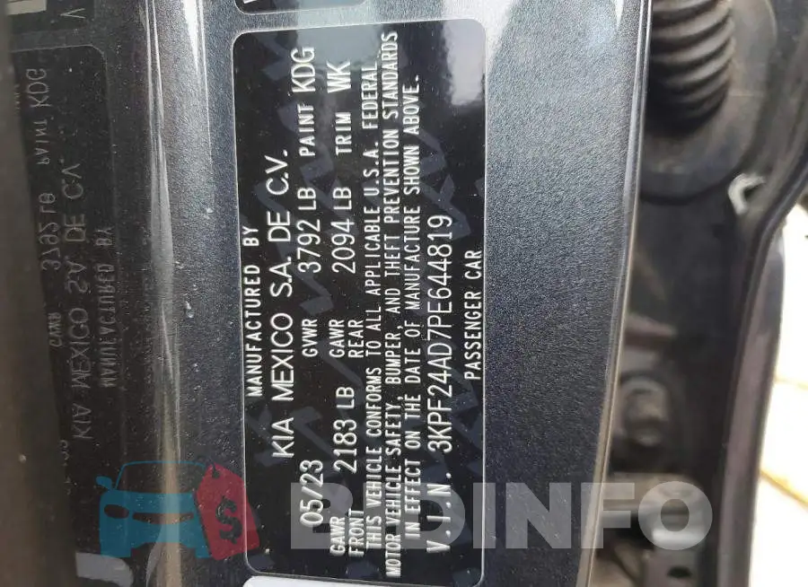 3KPF24AD7PE644819 Photo# 13