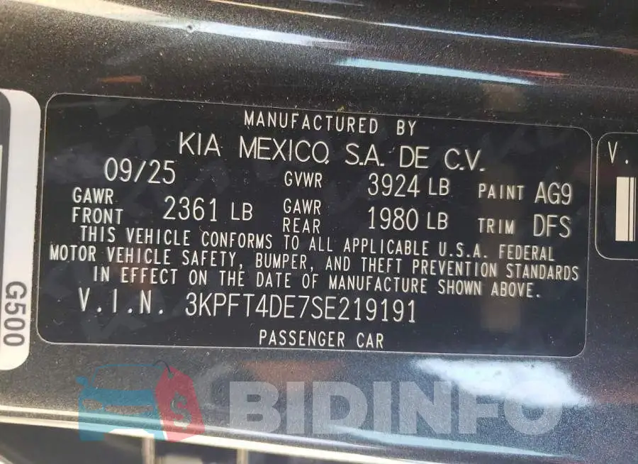 3KPFT4DE7SE219191 Photo# 12
