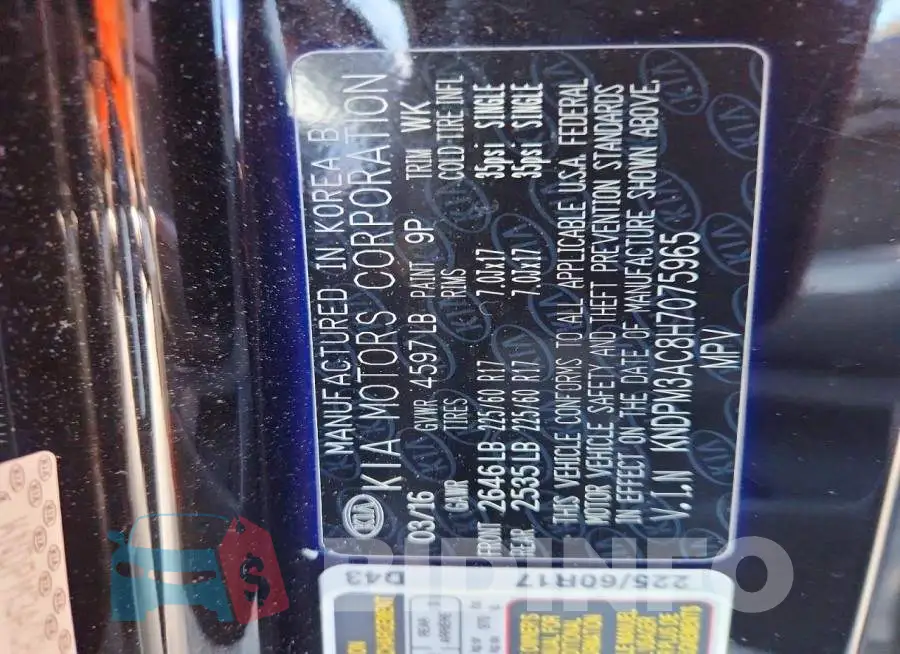 KNDPM3AC8H7075965 Photo# 13