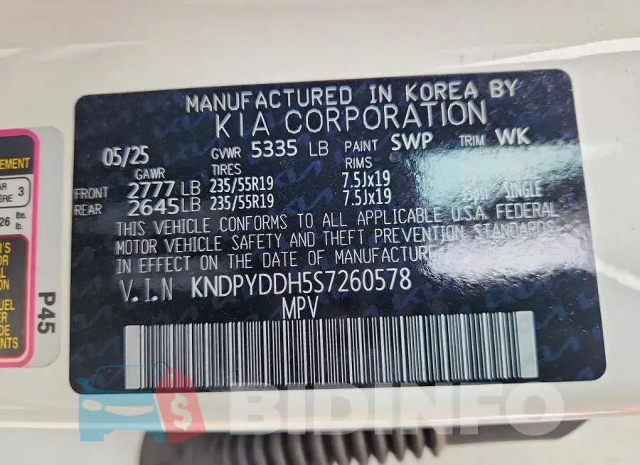 KNDPYDDH5S7260578 Photo# 13