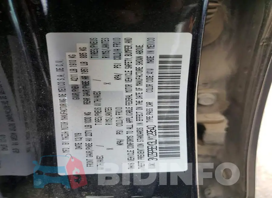 3MZBPBEM3LM129540 Photo# 12