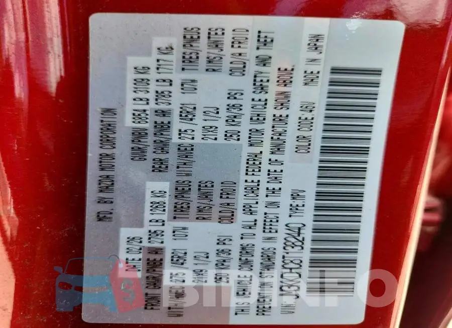 JM3KKDHC8T1382440 Photo# 13