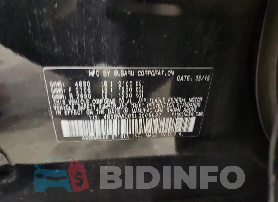4S3BWAC65L3005937 Photo# 12