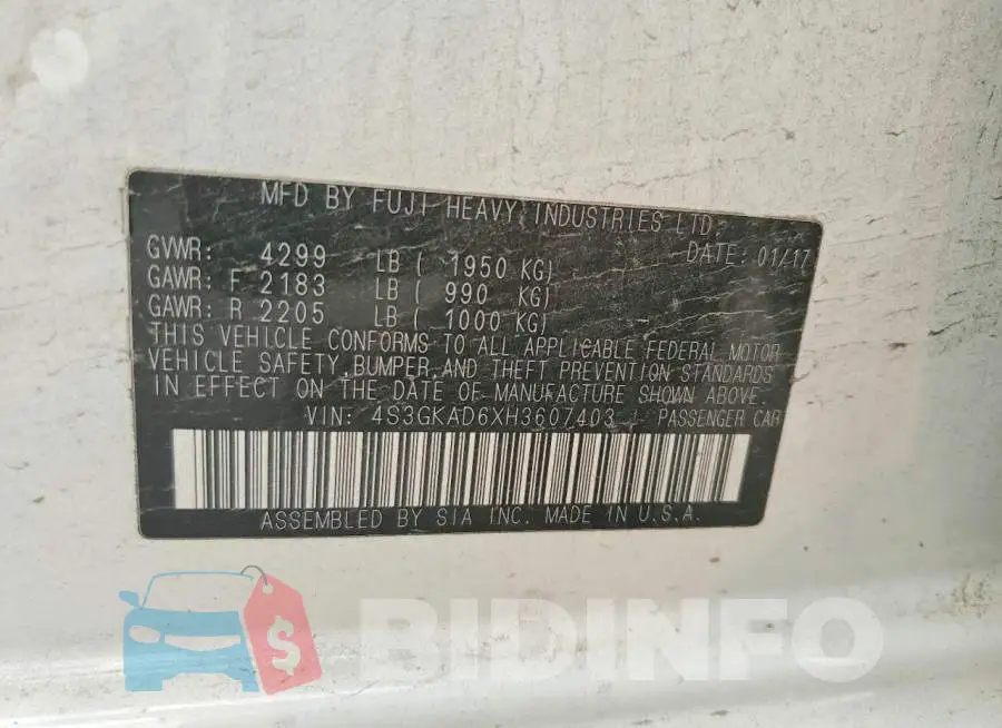 4S3GKAD6XH3607403 Photo# 12