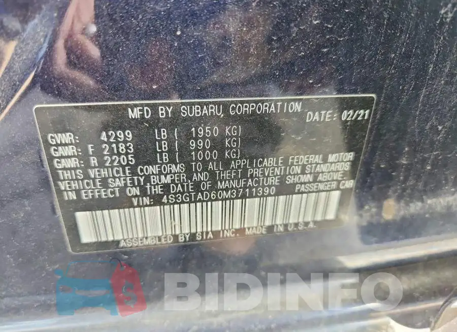 4S3GTAD60M3711390 Photo# 13