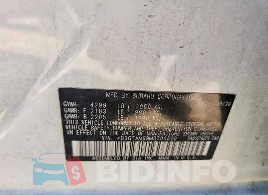 4S3GTAM69M3700520 Photo# 13