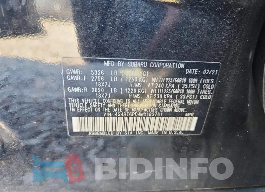 4S4BTGPD4M3183761 Photo# 13