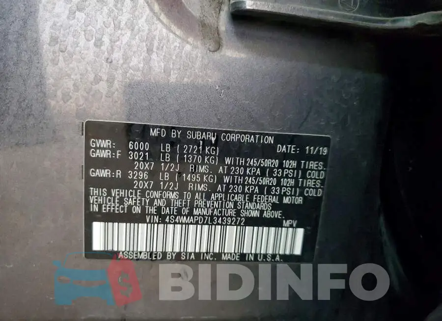 4S4WMAPD7L3439272 Photo# 14
