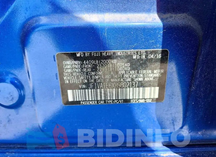 JF1VA1E6XH9802137 Photo# 12