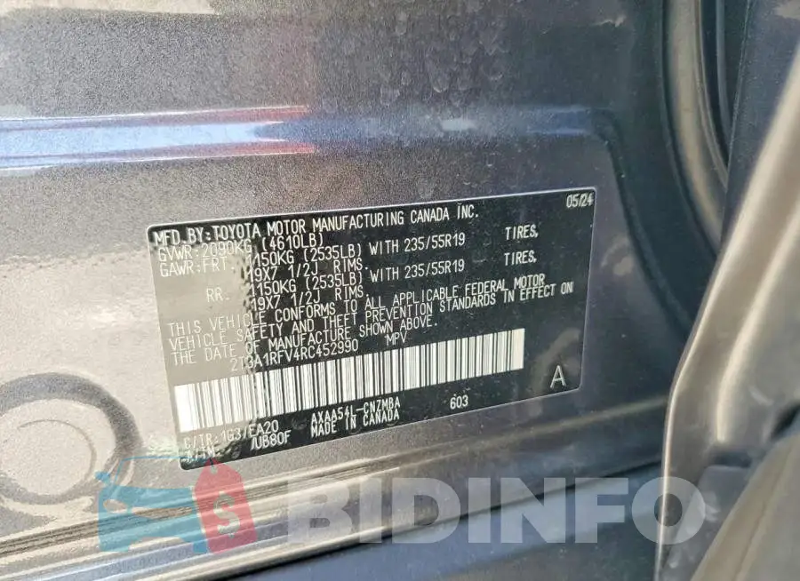 2T3A1RFV4RC452990 Photo# 12