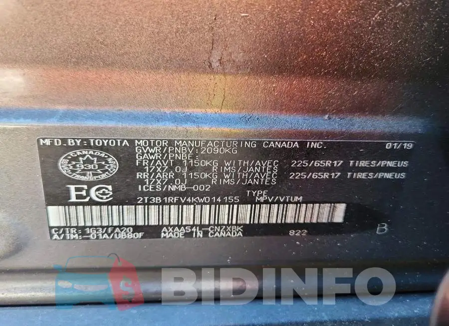 2T3B1RFV4KW014155 Photo# 13
