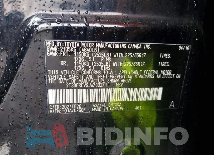 2T3BFREV9JW780271 Photo# 13