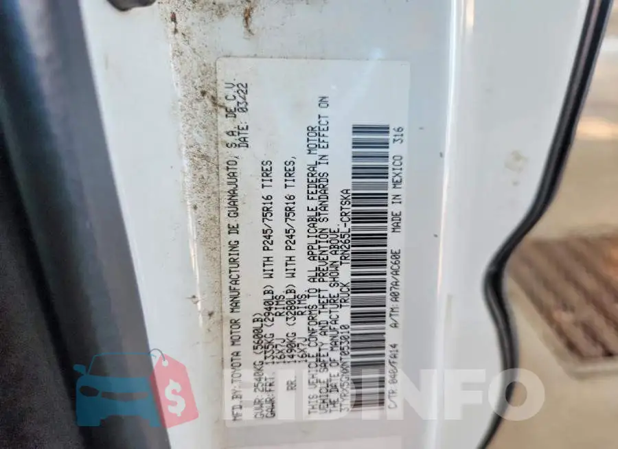 3TYRX5GNXNT053010 Photo# 12