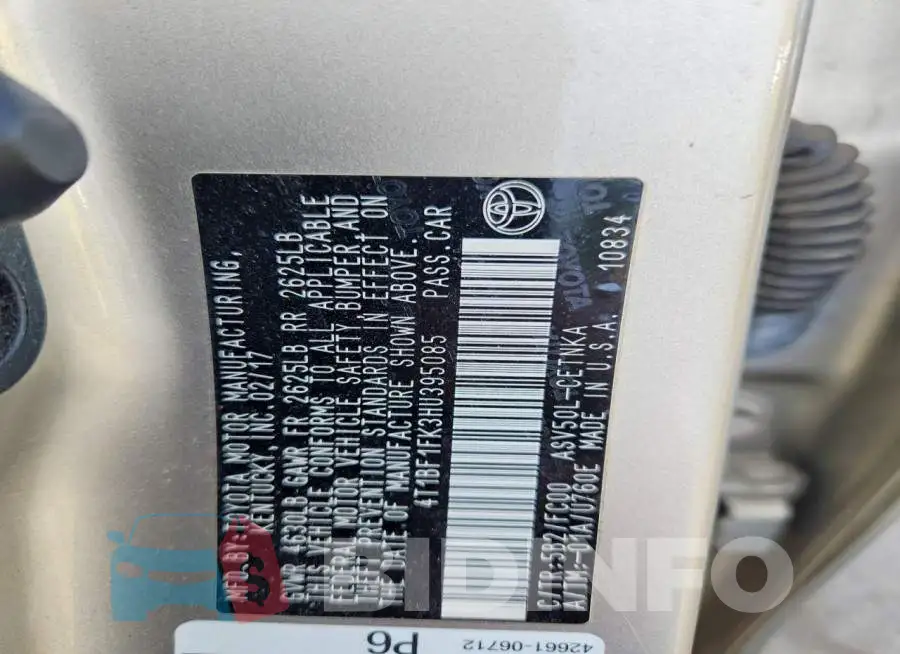 4T1BF1FK3HU395085 Photo# 13