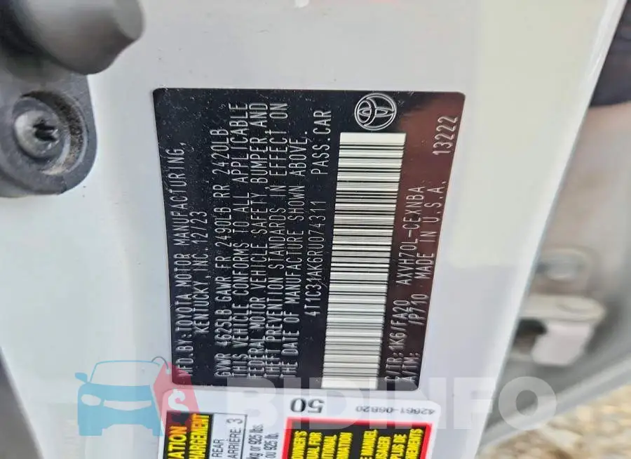 4T1C31AK6RU074311 Photo# 12
