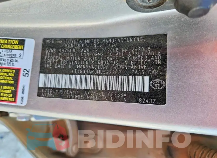 4T1G11AK0MU522283 Photo# 12
