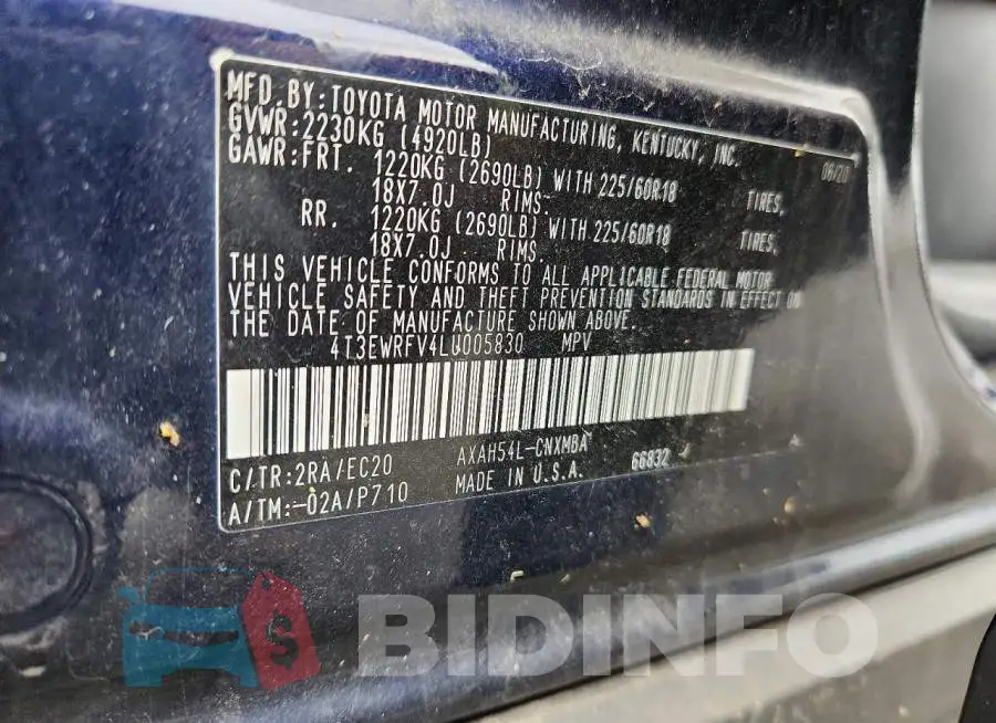 4T3EWRFV4LU005830 Photo# 13