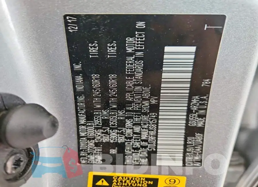 5TDJZRFH8JS815749 Photo# 14