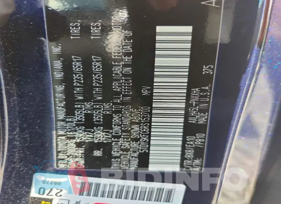 5TDYSKFC6RS153700 Photo# 13