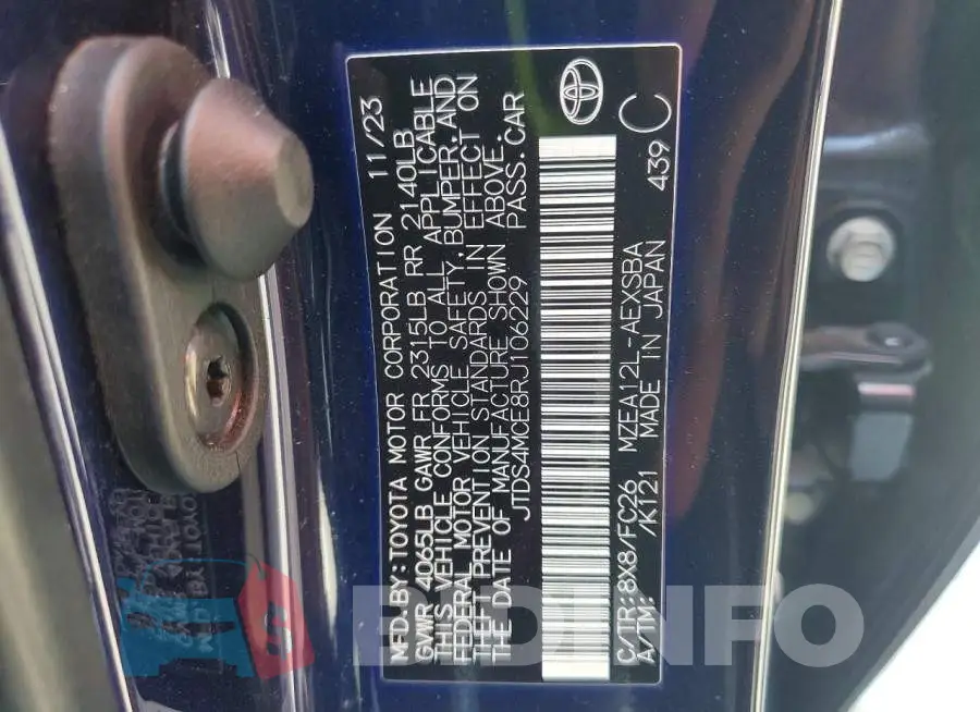 JTDS4MCE8RJ106229 Photo# 13