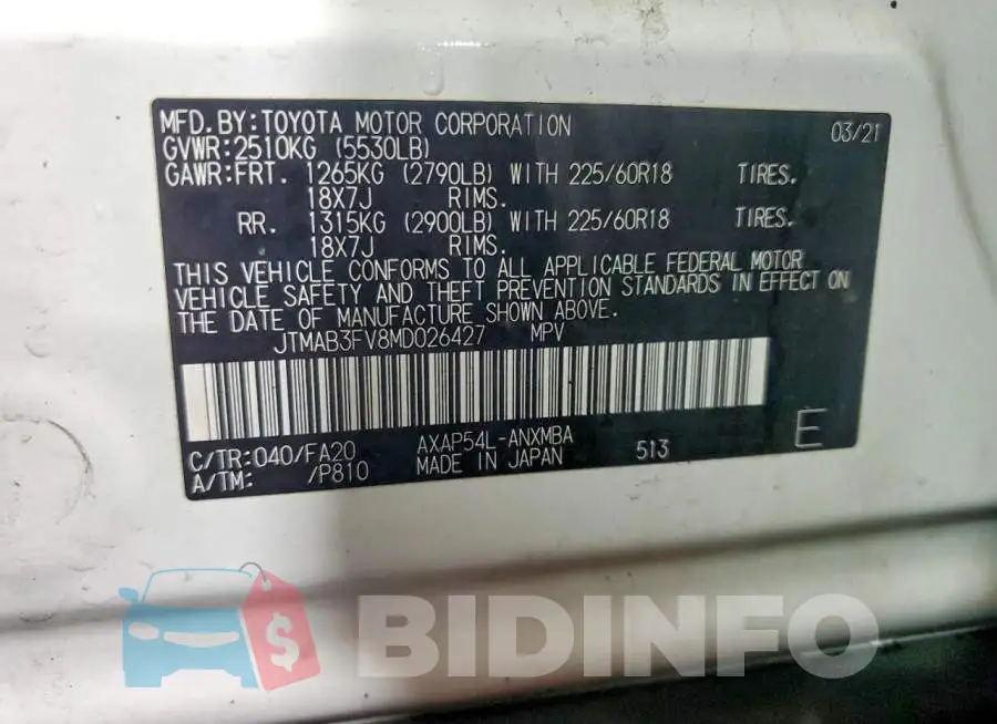 JTMAB3FV8MD026427 Photo# 14