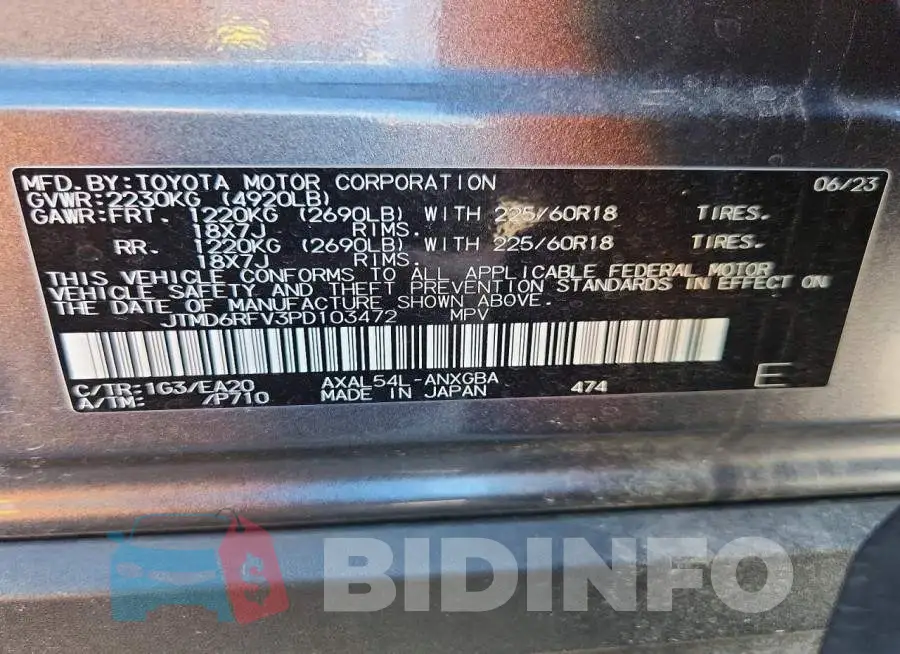 JTMD6RFV3PD103472 Photo# 12
