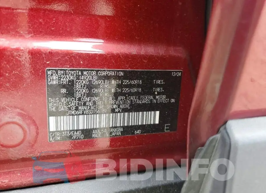 JTMD6RFV8SD156189 Photo# 13