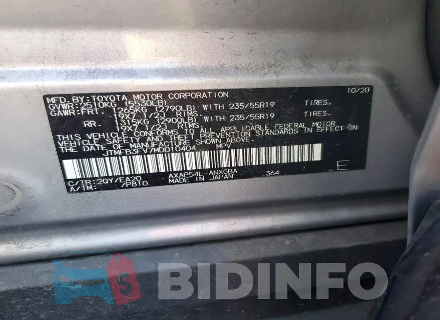 JTMFB3FV7MD010404 Photo# 14